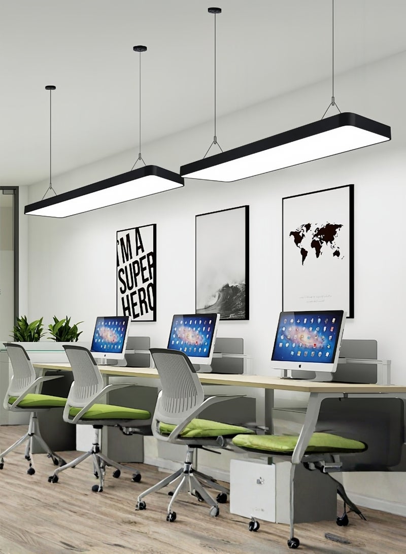 Auraluxi Linear LED Pendant Light – 117cm, 40W Modern Hanging Lamp with Adjustable Cord for Office, Kitchen or Living Room - Image 1